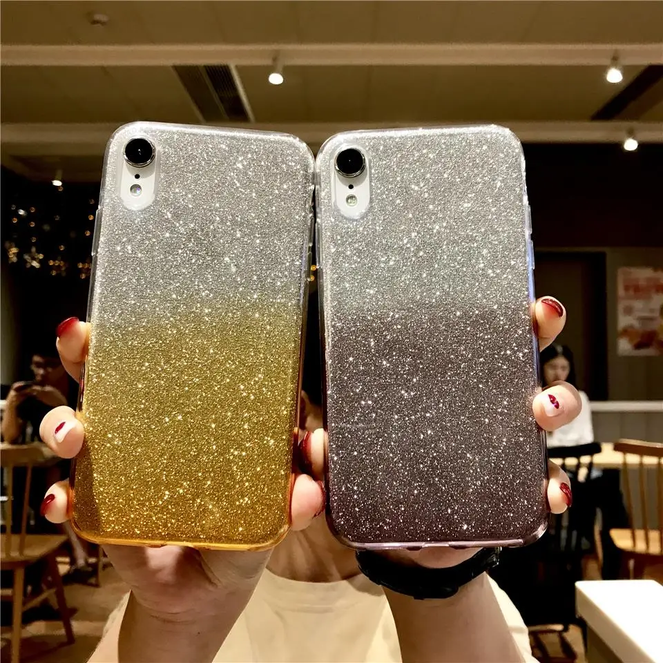 Glitter Rainbow TPU Case For iphone XR 6 6s 7 8 Plus X XS MAX Silicone Meizu Pro Pro6 M3 M3S M5 M6 M6S Note 5C 5A Fundas |