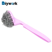 DIYWORK резервуар для воды, щетка для чистки посуды, обеззараживание, ПП ручка, ручной инструмент из нержавеющей стали, барбекю, гриль, щетка, инструмент для очистки