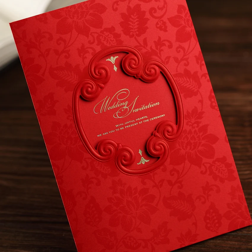 Online Get Asian Wedding Invitations Aliexpress Com Letterpress Wedding Invitation With Fl Indian Mandala Motif
