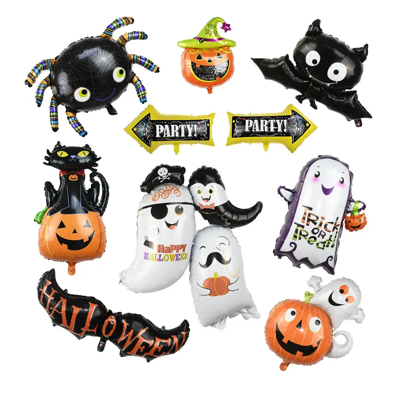 

NEW Halloween Pumpkin Ghost Balloons Decorations Halloween Terror Banner Inflatable Balloon Bat Globos Scary Party Deco Supplies