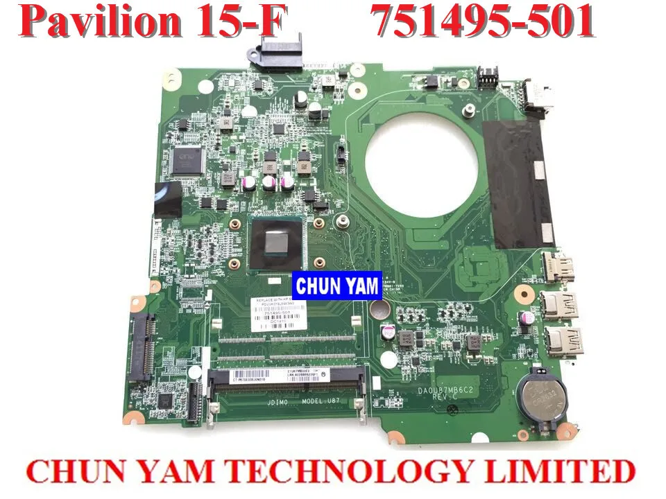 NEW ORIGINAL LAPTOP NOTEBOOK MOTHERBOARD SYSTEM BOARD 751495-501 FOR HP PAVILION TOUCHSMART 15 15-F INTEL W/ N2830 CPU SERIES 746447 501 746447 001 for hp touchsmart 15 envy15 motherboard hm87 740m 2g notebook system board tested