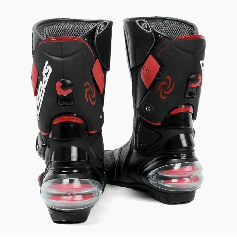 Moto rcycle botas pies protección alta velocidad Pro-Biker velocidad botas de carreras microfibra hombres botas moto rbike carrera botas