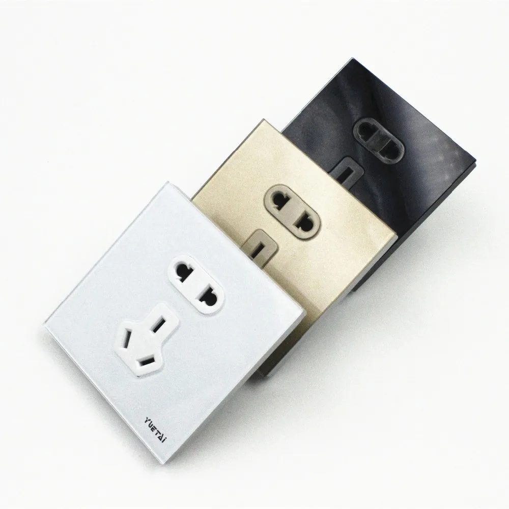 

smart touch glass panel wall switch outlet 5 hole