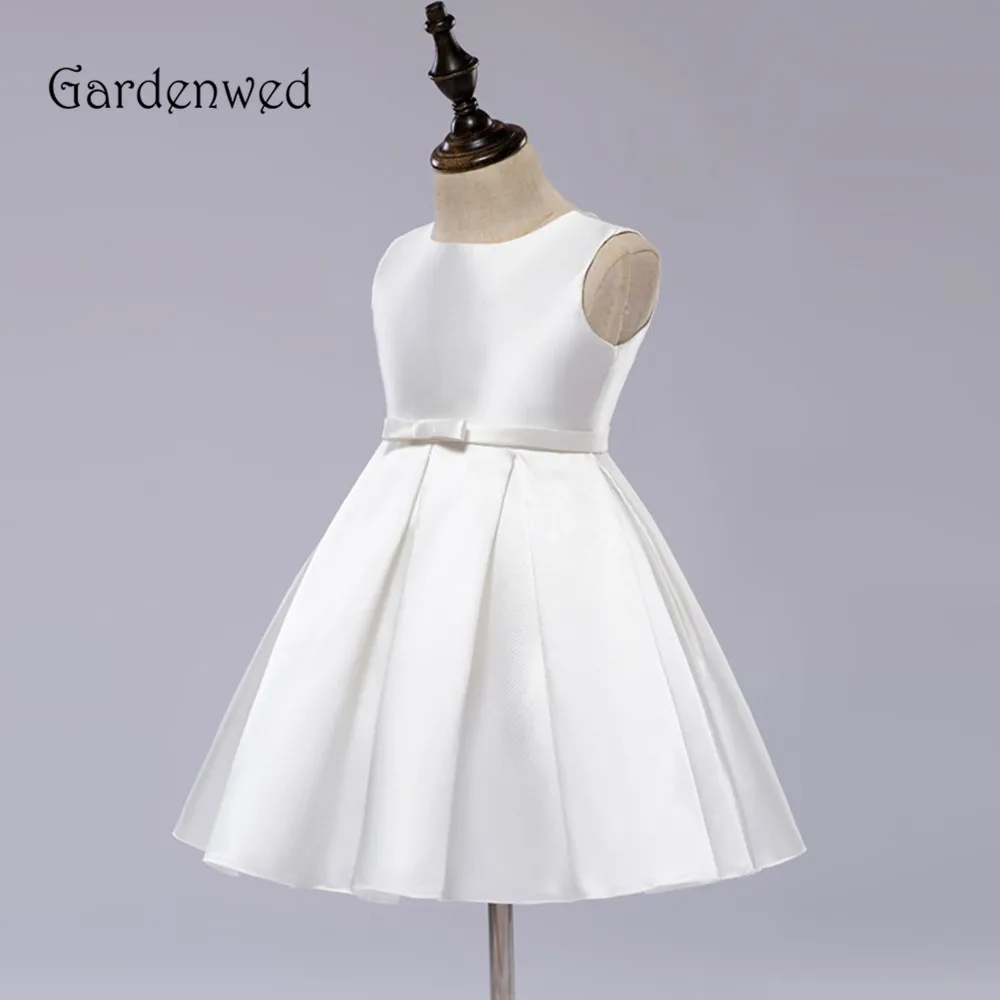 plain white flower girl dresses