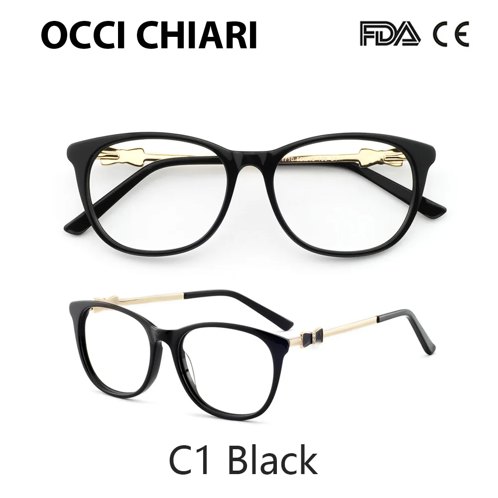 Новинка, женские очки в винтажном стиле, овальная оправа, женские очки oculos de Eyewear OCCI CHIARI OC7032 - Цвет оправы: C1