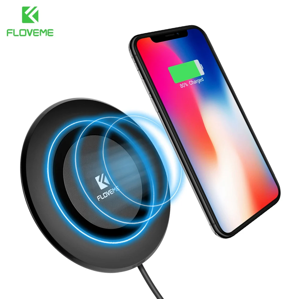 

FLOVEME Qi Wireless Charger For iPhone X 8 10 Charger Pad For Samsung Galaxy S8 S9 Plus Note 8 S6 S7 Edge For Smartphone Dock