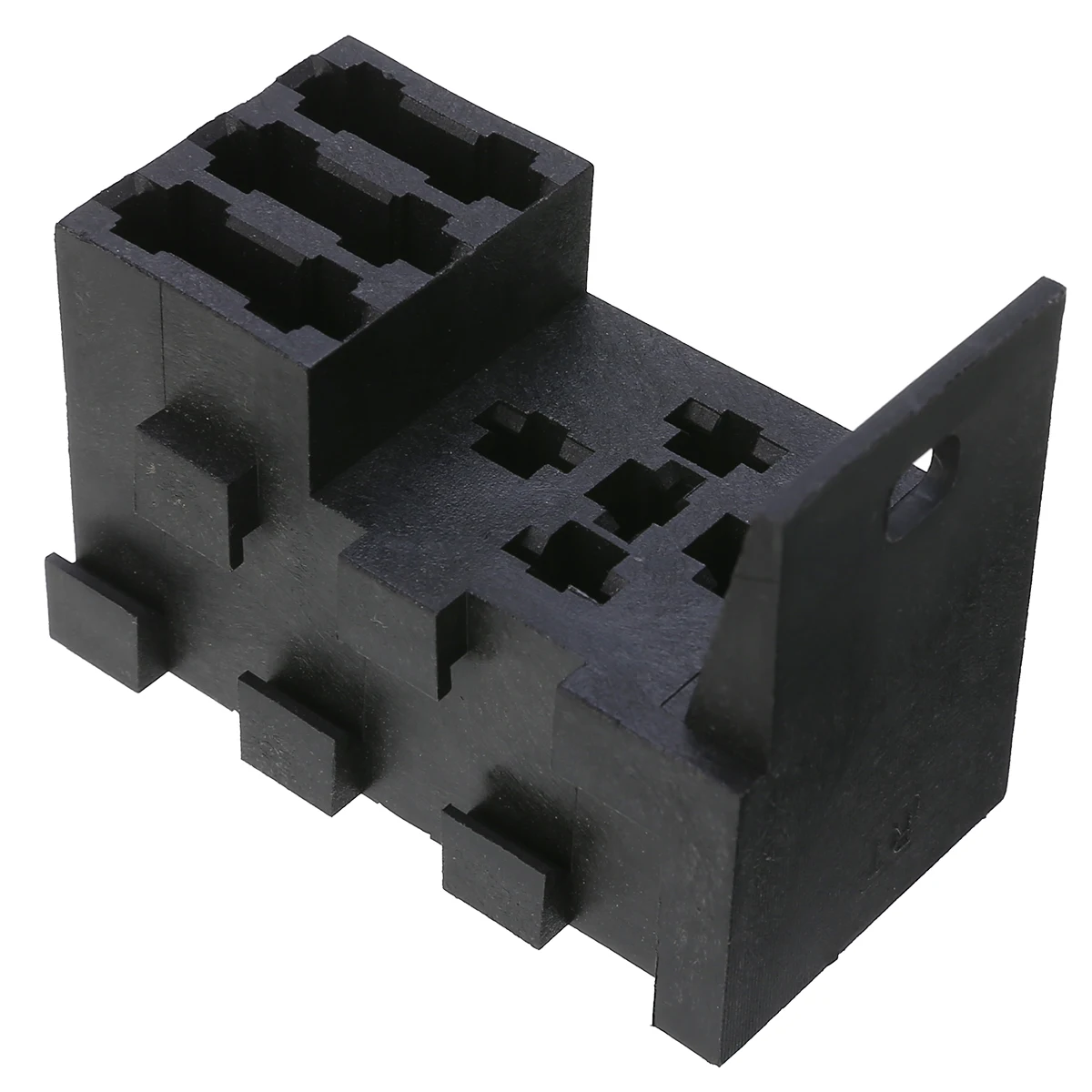 3 Way Black Car Medium Relay Fuse Box Assembly with 11pcs Terminals Car Insurance Fuse Holder