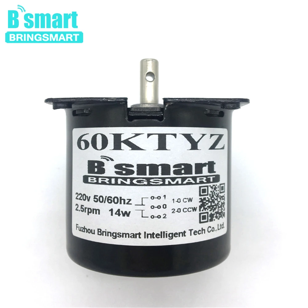 60KTYZ 220V Moteur synchrone 14W Moteur /à aimant permanent Grand couple /à basse vitesse /à faible bruit 100/% Moteur de bobine de cuivre pur