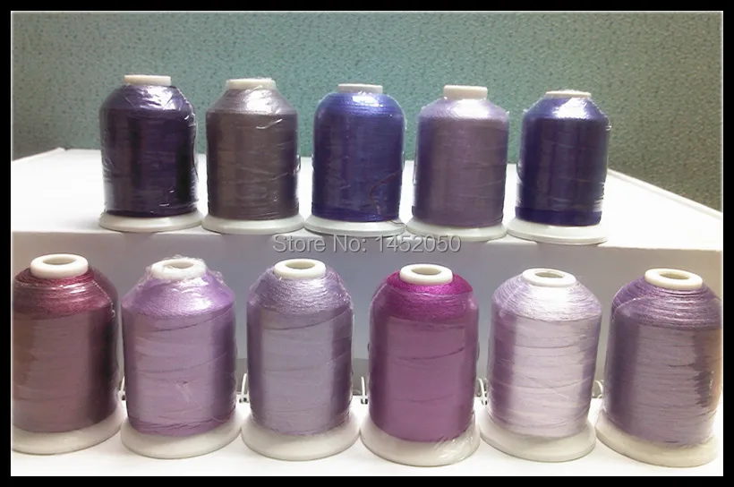 

11 Spools PURPLE COLORS Embroidery Machine Thread Free Ship