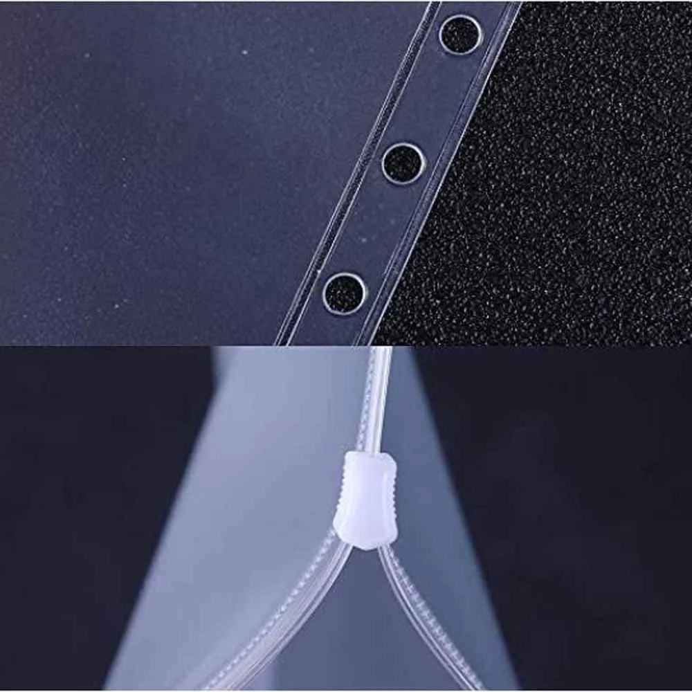 XRHYY 12PCS Binder Pockets A5/A6 Size Binder Zipper Folders For 6-Ring Notebook Binder Waterproof PVC Pouch Document Filing Bags