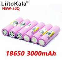 Литий ионные аккумуляторы LiitoKala INR 100% 8 шт. 18650 в 3 7 мАч INR18650 30Q|Перезаряжаемые