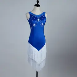 Элитное сексуальное платье для латинских танцев ча-Румба Самба Ковбойское танцевальное платье женское платье для взрослых платье для