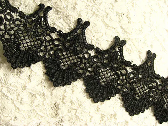 vintage black lace trim