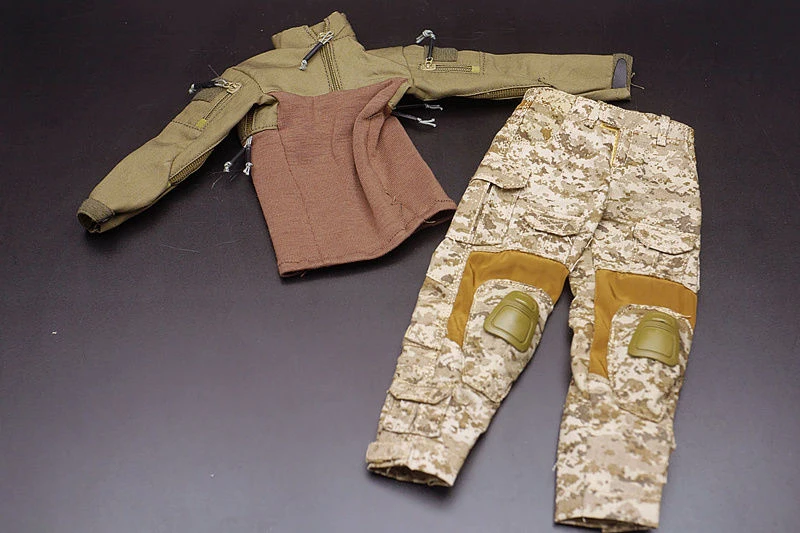 1/6 комплекты одежды с принтом «Капитан бой», армейская печать, фигурка солдата, одежда F 1", фигурка человека, куклы, игрушки для тела, аксессуары - Цвет: clothing set
