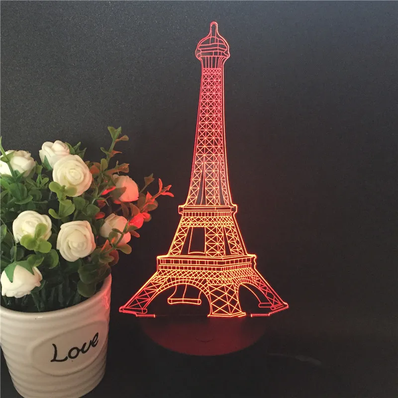 

3D Visual Illusion Lamp Transparent Acrylic Night Light LED Lamp 7 Color Changing Touch Table Lamp Kids Lava Lamp