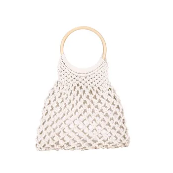 

Women Bags Fashion Retro Weave Hollow Out Bucket Travel Beach Handle bolsos mujer sac a main femme de marque soldes woman bag