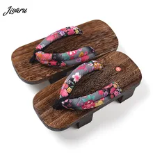 Hot Sale Geta Clogs Traditional Japanese Wooden Flip Flops Floral Home Slippers for Women Anti-slip Geta Sandal Zapatos De Mujer