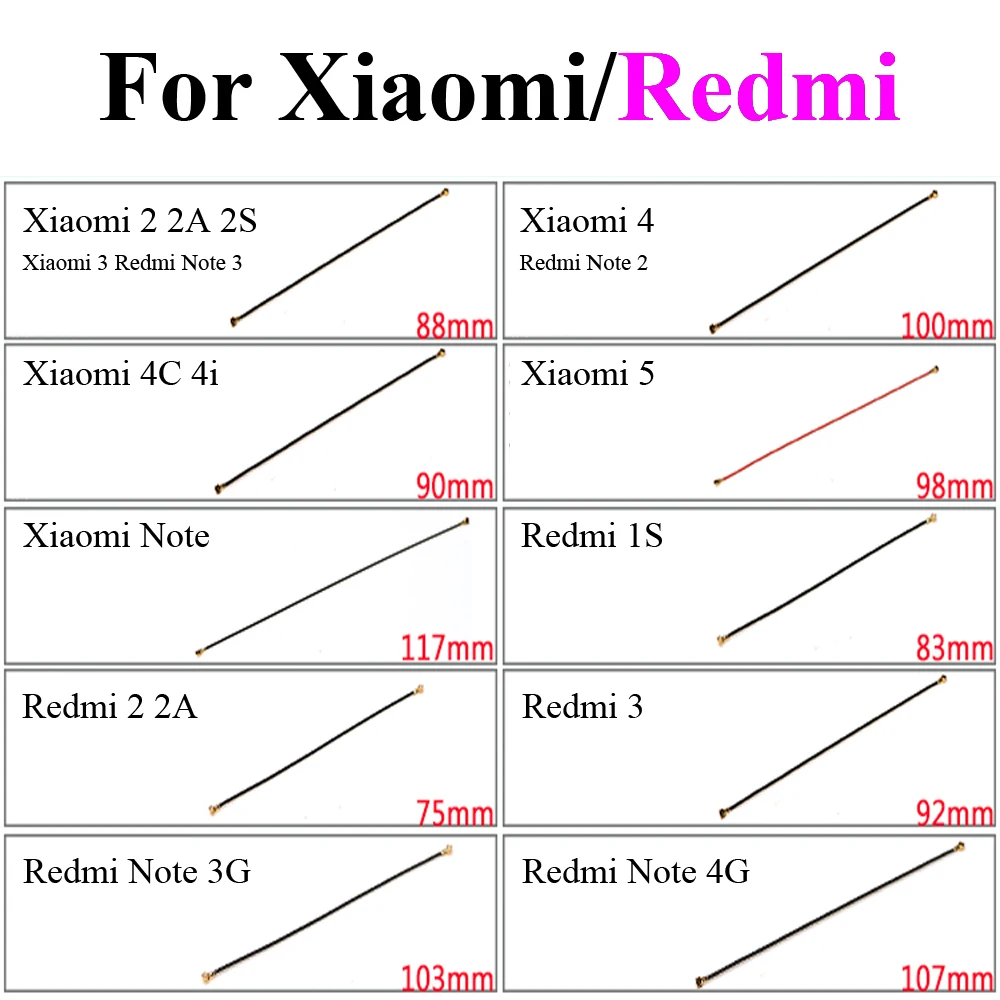 1 шт. антенна Wifi сигнальный гибкий кабель-провод Лента для Xiaomi Redmi 1S M2 M2S M3 Примечание 3g 4G Note2 Note3 3 Pro Note 4 4X