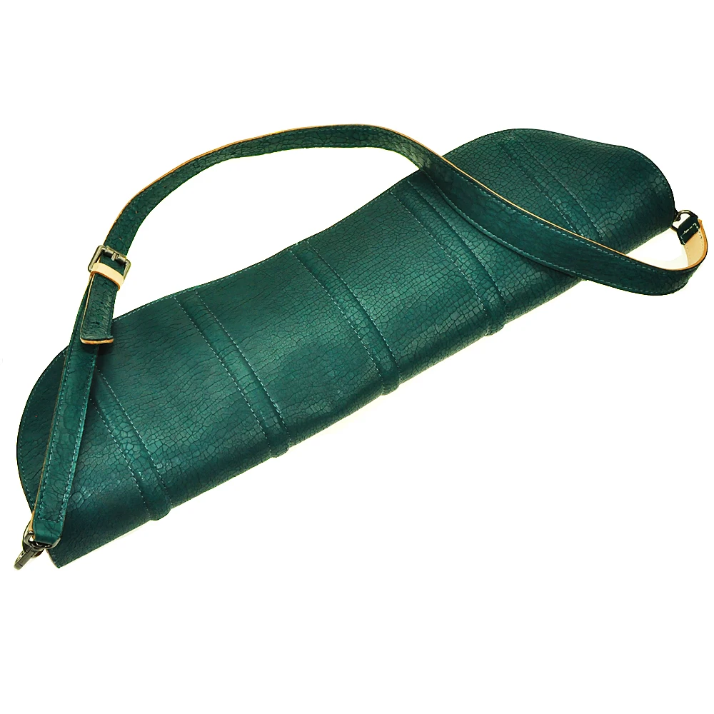 

A-Pocket Pea Long Handbag Genuine Vegetable Tanned Cow Leather Crossbody Bag