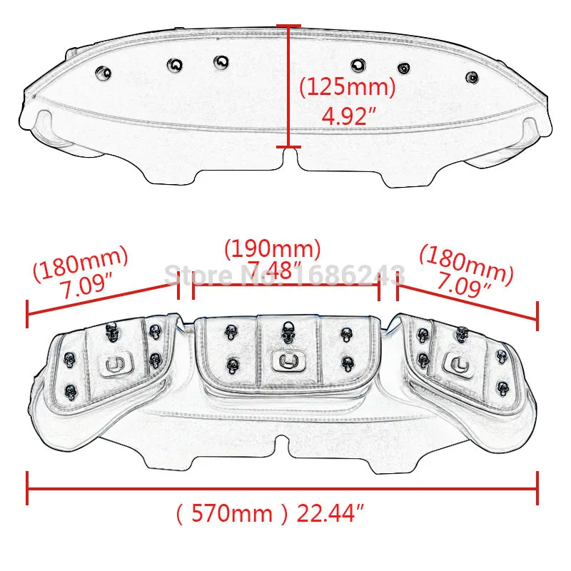 3-чехол Череп сумка для обтекателя Лобовое стекло седельная сумка подходит для Harley Touring Street Glide Electra Glide FLHTP FLHTC 96-2013 трехколесного велосипеда