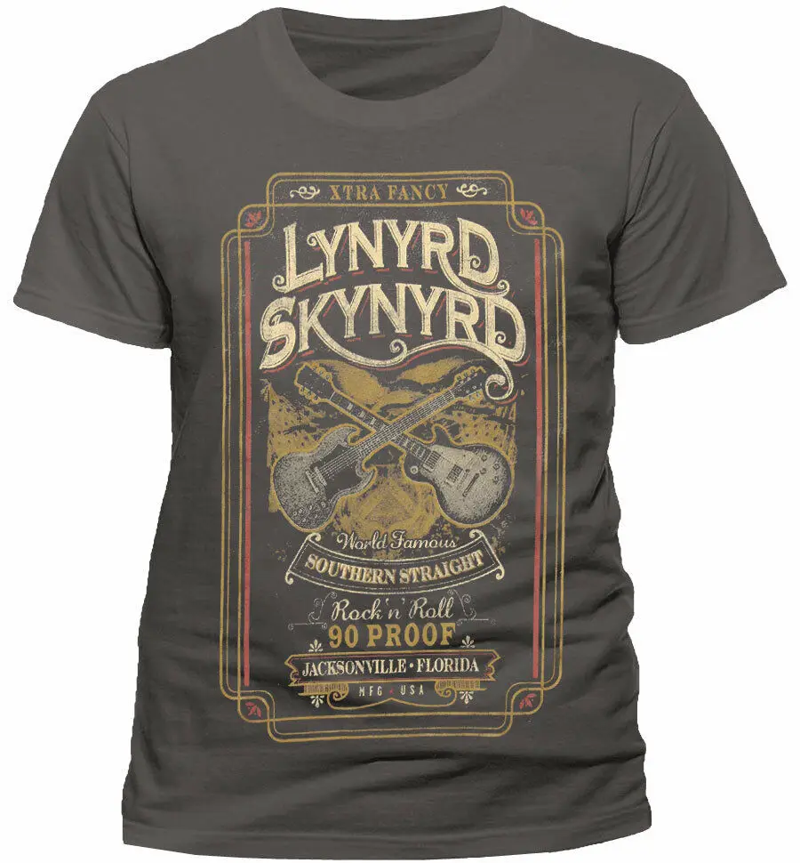 Lynyrd футболка для мужчин Skynyrd Южная прямая Футболка Официальный s m l xl XXL