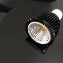 DHL 50 шт./лот затемненные COB Светодиодный прожектор 3 Вт/5 Вт/7 Вт черный корпус E27/E14/GU10/MR16