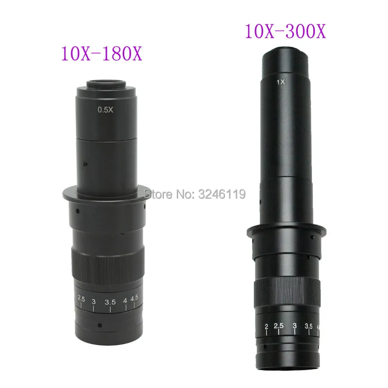 

180X 300X Adjustable Magnification 25mm Zoom C-mount Lens 0.7X~4.5X Industry Microscope Camera Eyepiece Magnifier