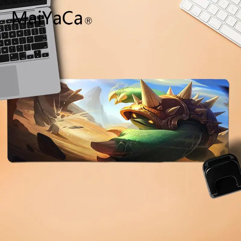 Lock Edge 40X90cm Maiyaca Rammus игровой плеер Настольный Ноутбук резиновый коврик для мыши Скорость/Управление версия большой игровой коврик для мыши - Цвет: Lock Edge 40X90cm
