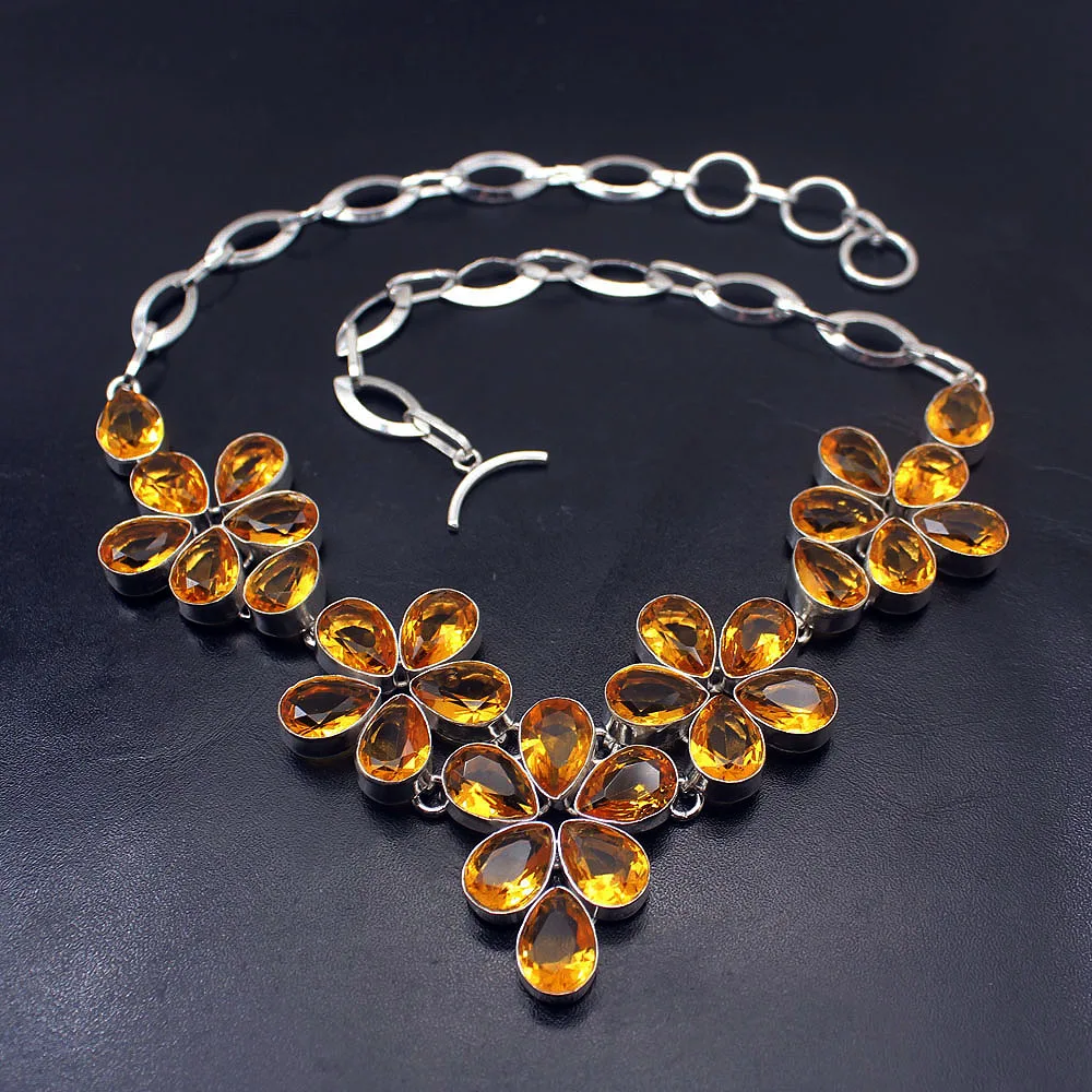 Коктейль страсть Hermosa Выходные туфли на выпускной подарки желтый Citrine925