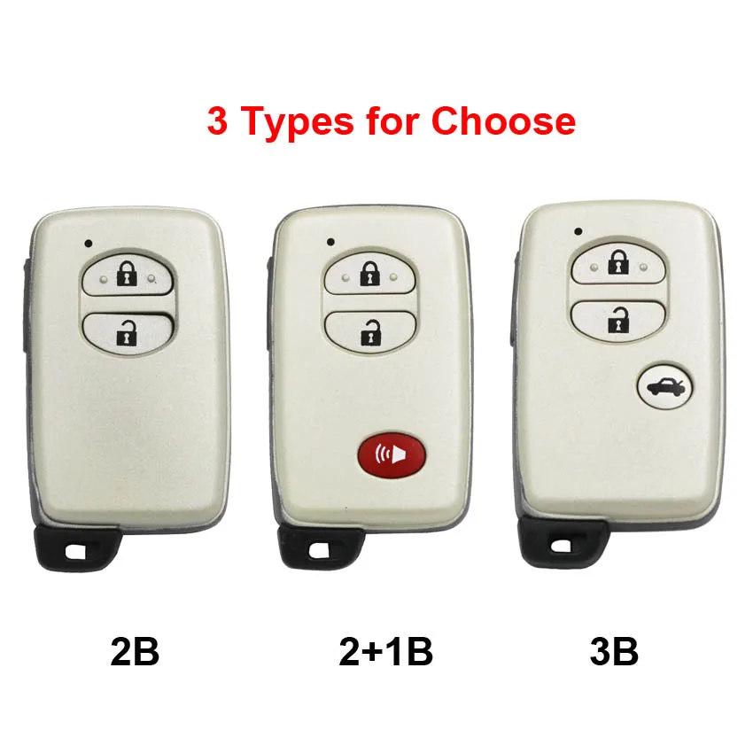 

2/2+1/3 Button Remote Smart Car Key Shell Case Housing Fob Uncut Blade for Toyota 4Runner Venza Prado Avalon Camry Land Cruiser