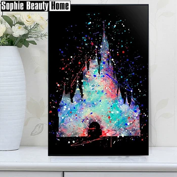 

Diy 5D Diamond Painting Cross Stitch Cartoon Color Castle Diamond Embroidery Pattern Full Drill Mosaic Home Decor Art 195008