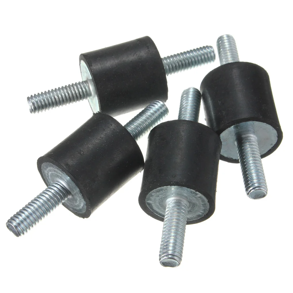 

New 4pcs M8 Rubber Mounts Shock Absorber Double Male Thread Rubber Anti Vibration Boat Car Bobbin