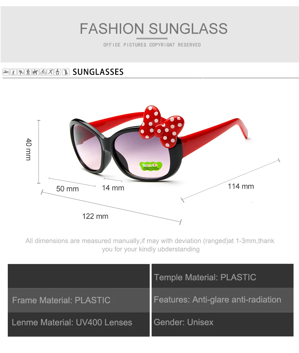ALIKIAI 2018 retro brand design lovely fashion butterfly bow tie Sunglasses girls go out to play 8 colors UV400 (1)