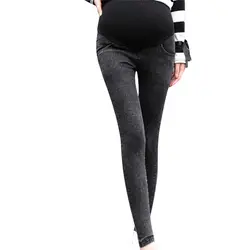 TELOTUNY беременных джинсы для женщин средства ухода за кожей упругий живот ножная обмотка брюки карандаш джинсы выше брюки эластичные G03