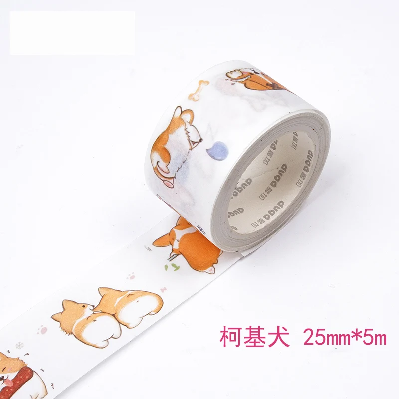 kawaii животных милые Косплей Shiba/кошка/корги/пуделем; лента для декорации Washi DIY планировщик дневник в стиле Скрапбукинг маскирующая лента Escolar - Цвет: corgi