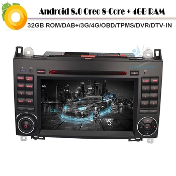 

DAB+ Android 8.0 Car stereo Car DVD player FOR Mercedes Benz A-Class W169 WiFi 4G CD GPS Radio RDS BT USB SD DVR DTV-IN Sat Navi