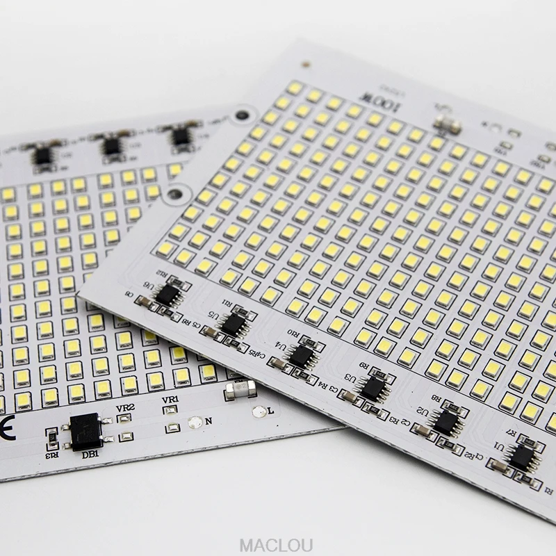 Высокая Мощность светодиодный лампы Чип Smd2835 смарт ic бисер осколки 220 240 V 100 W 50 30 20