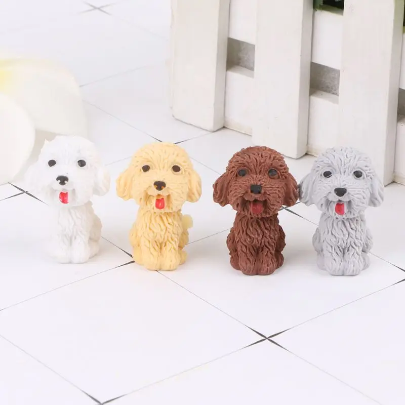 

Mini 3D Cute Cartoon Dog Rubber Pencil Eraser School Student Korean Stationery Correction Supplies For Kids Gifts