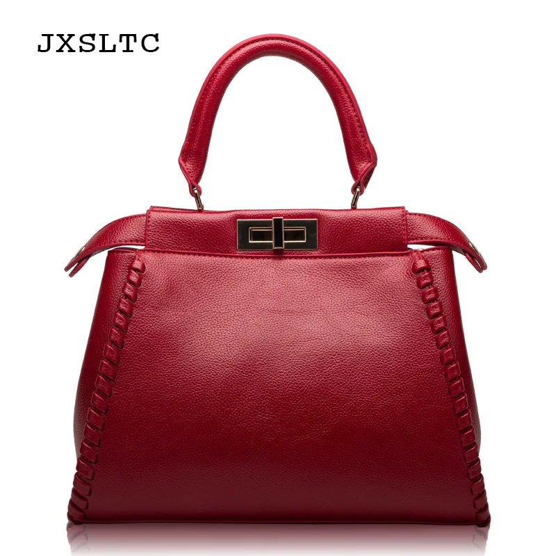 

JXSLTC Vintage Genuine Leather Women Handbags High Quality Cow Leather Shoulder Crossbody Bag Totes Messenger Bags Handbag