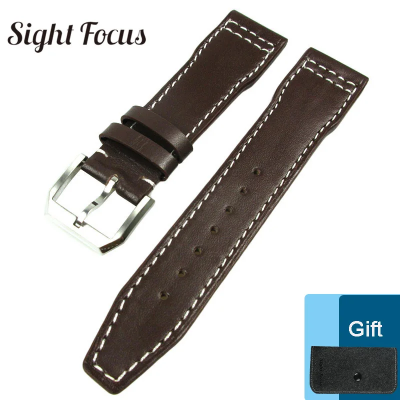 Men's Calf Leather Watch Band for IWC Pilot Mark XVIII IW327004