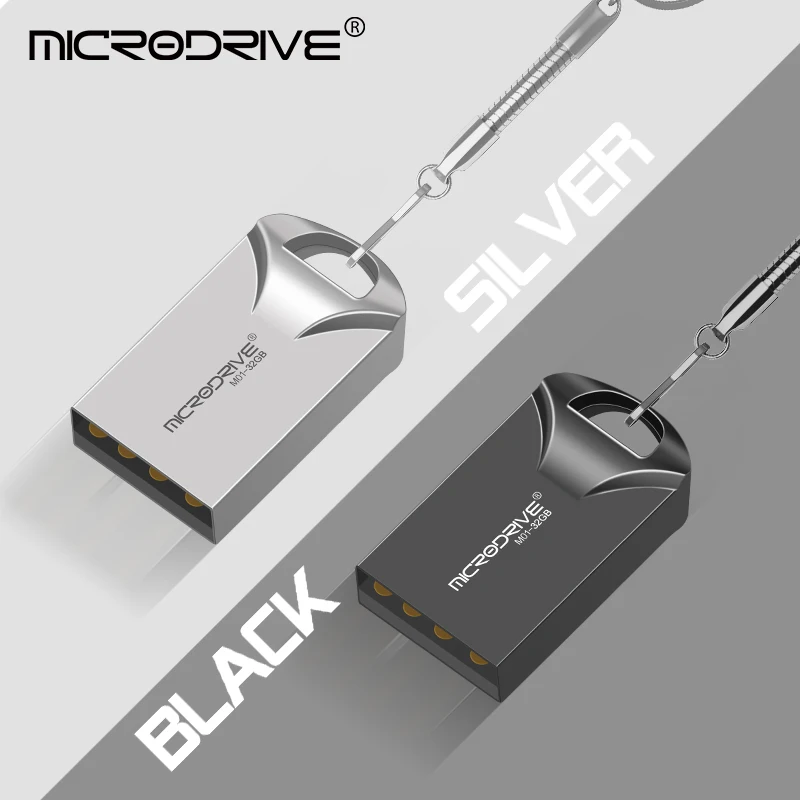 MicroDrive модный бренд супер мини металлический usb флеш-накопитель 4 ГБ 8 ГБ 16 ГБ флеш-накопитель 32 Гб 64 ГБ usb 2,0 флеш-накопитель usb