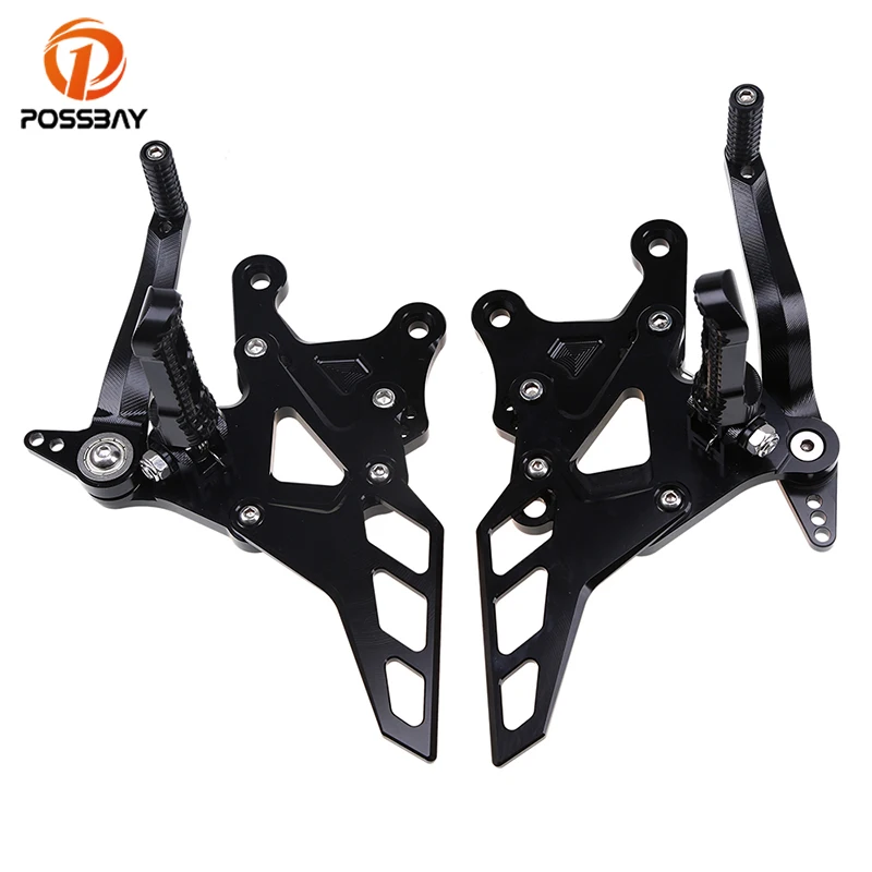 

POSSBAY 6 Colors Motorcycle Footrest Rearset Adjustable Scooter Rear Foot Pegs Aluminum Foot Rests for Kawasaki Z900 2017