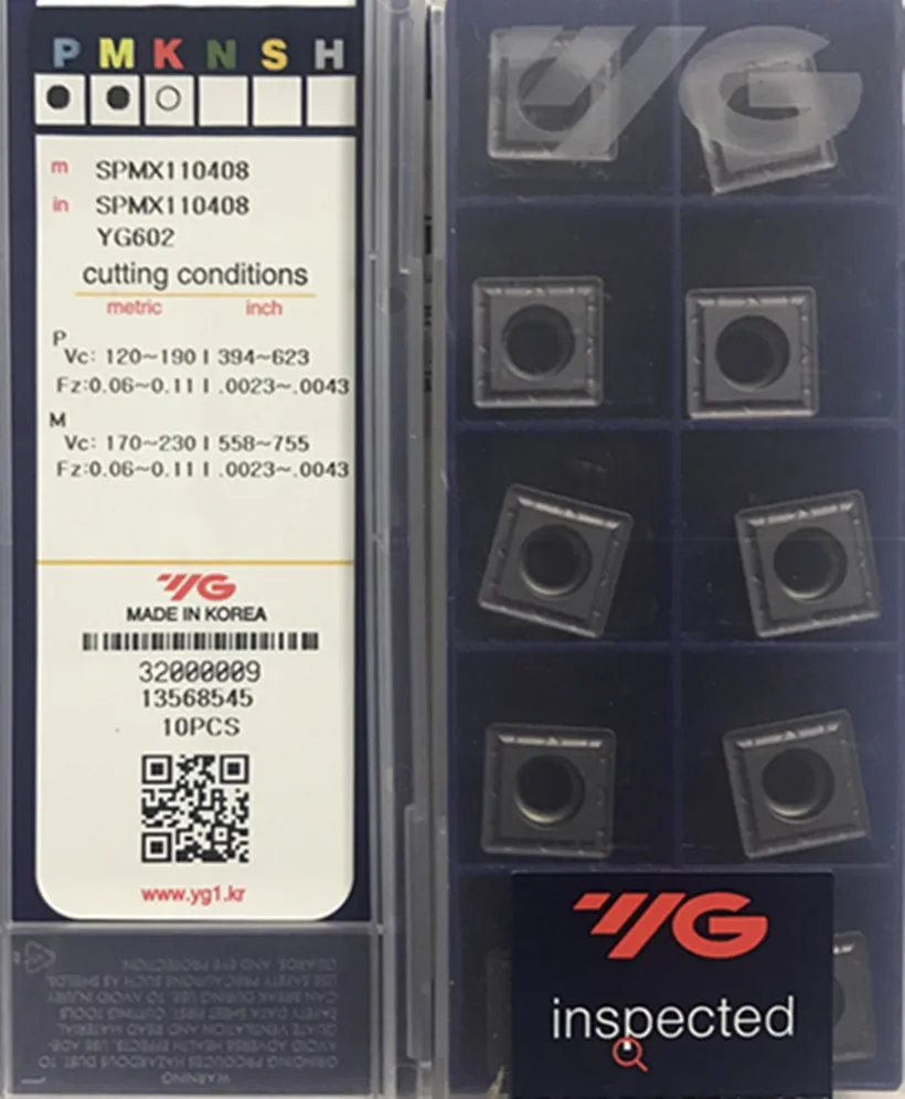 SPMX110408 YG602 10 шт 50 100% Сделано в Корее оригинальный YG-1 Карбид обработка вставки:
