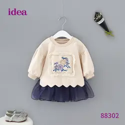Зимняя одежда для маленьких девочек; vetement enfant fille vestido infantil; детское платье для празднования первого дня рождения; baju bayi perempuan bebek elbise