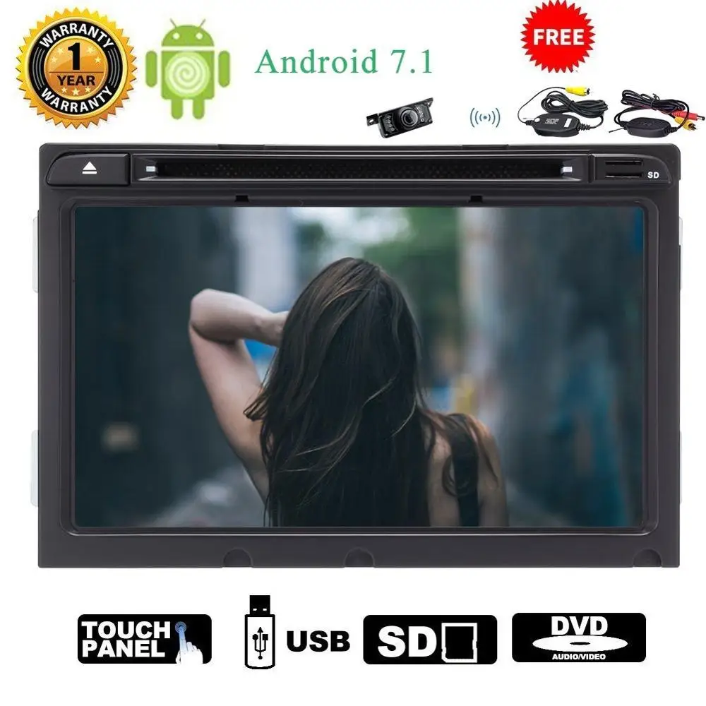 Беспроводная камера + EinCar 8 &quotAndroid 7 1 Автомобильная стерео головная установка
