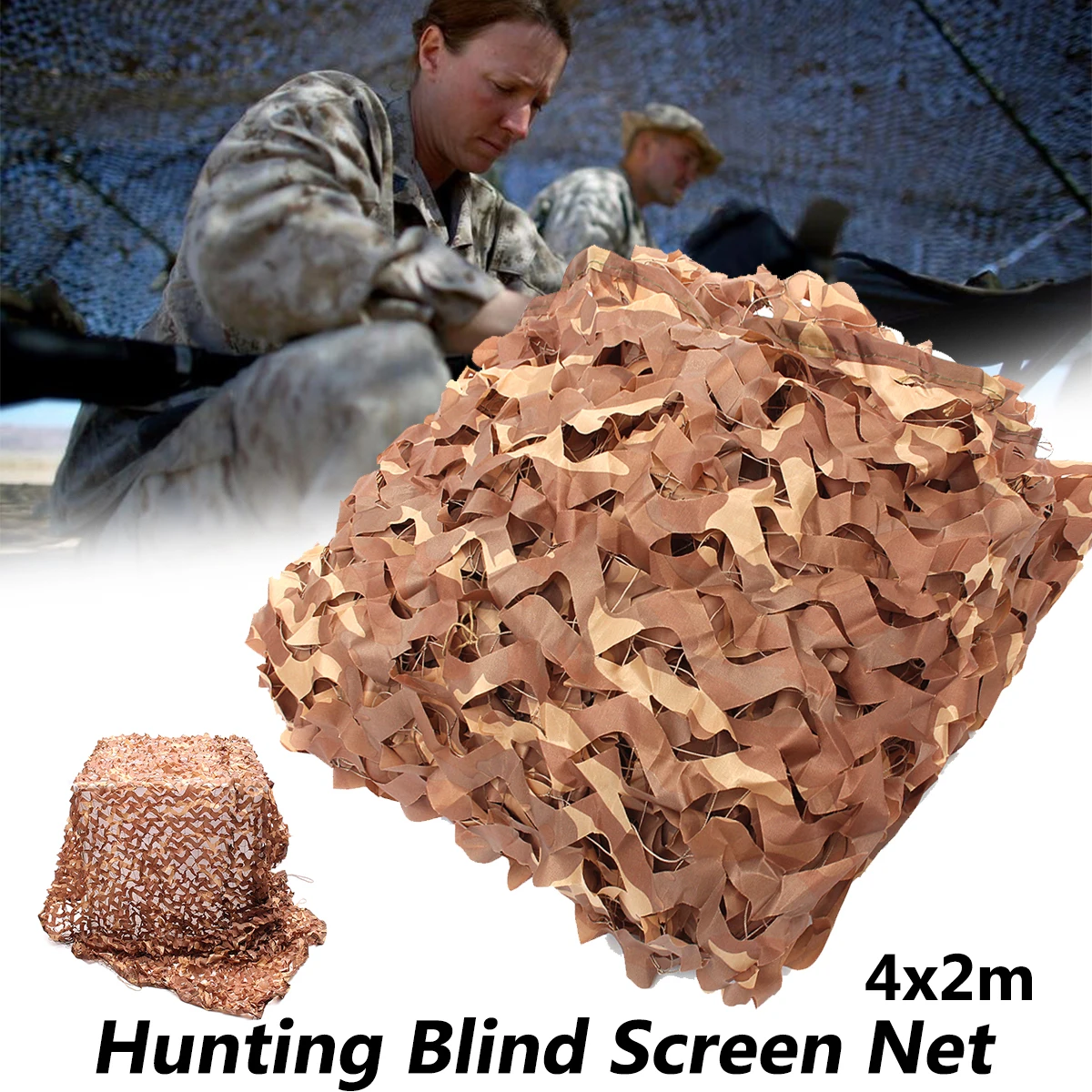

4mx2m Hunting Camping Desert Blinds Military Camouflage Camo Net Netting Mesh for Hunting Shooting Camping Network