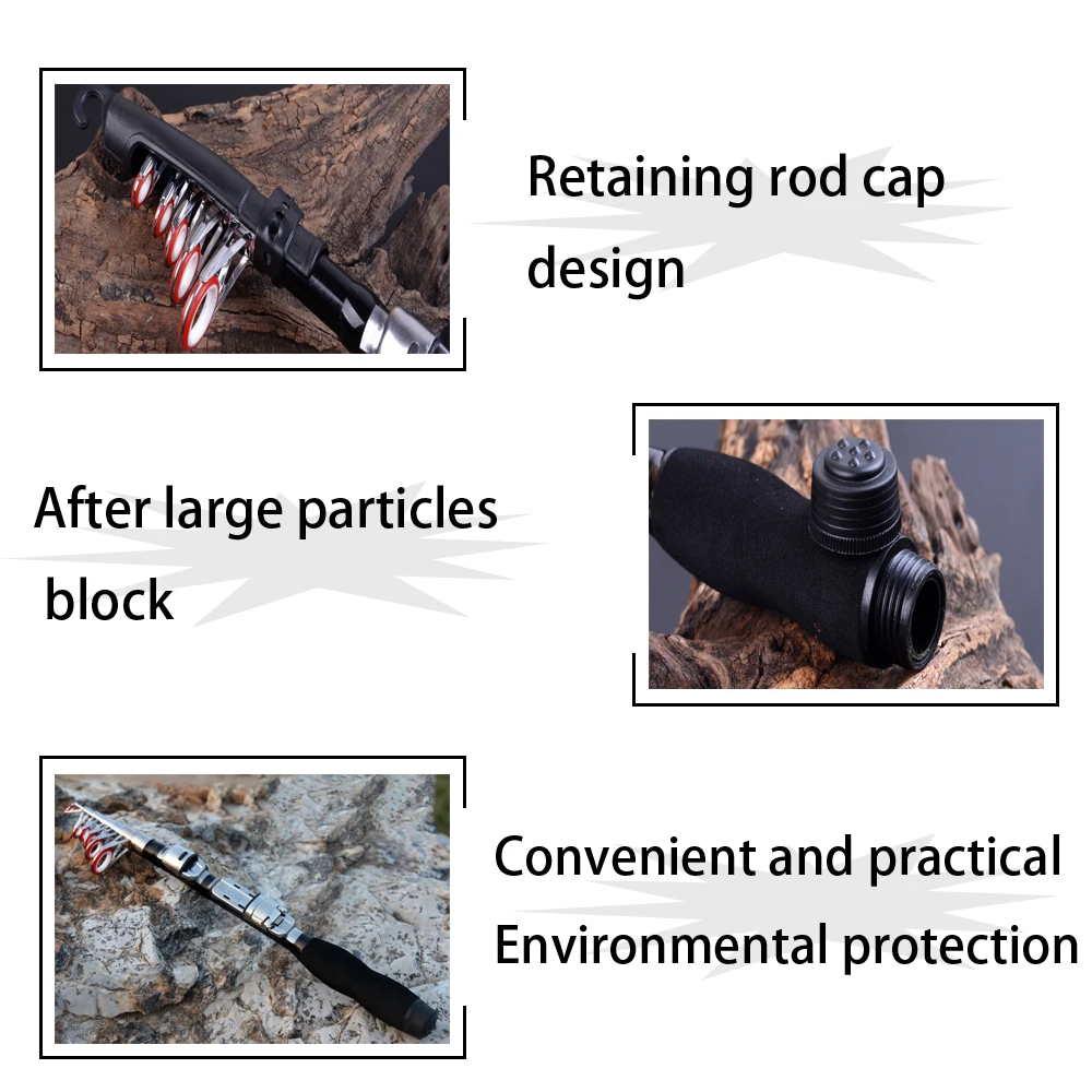 Gaining Mini Portable Telescopic Fishing Rod Spinning FRB Fish Hand Fishing Tackle Sea Rod Fishing Pole 4