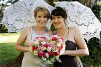 2015 New Arrive White Lace Parasol Umbrella For Bridal Wedding Decoration Diameter  Drop Shippping GLTH00361