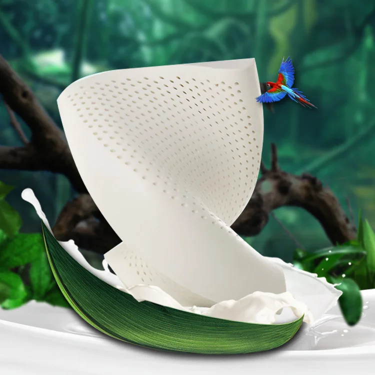 Aook factory outlet Thailand natural latex pillow high and low massage pillow cervical vertebra ...
