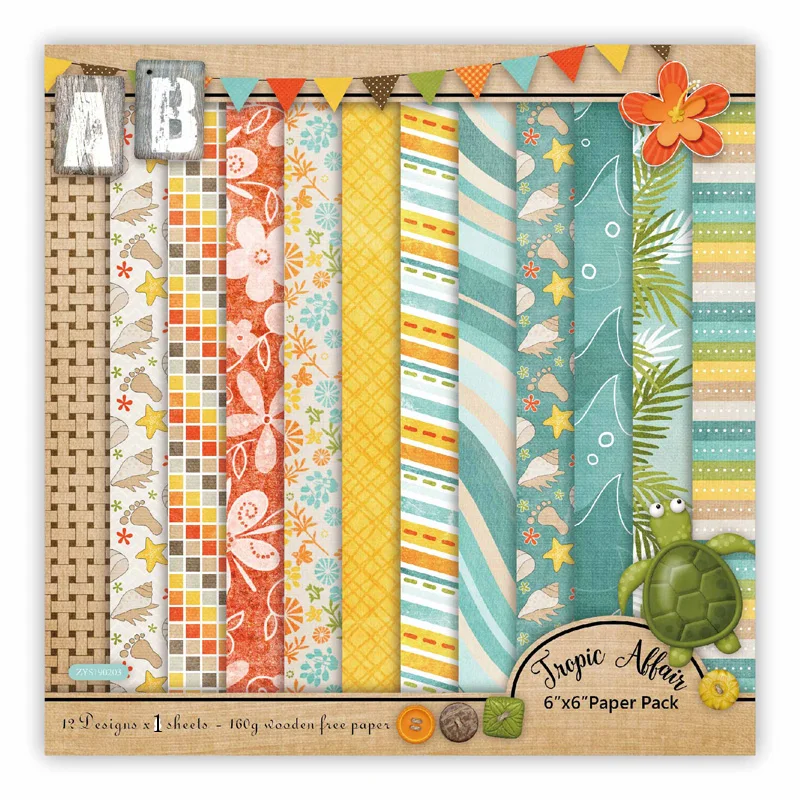 

YPP CRAFT 12 Sheets New Scrapbooking Pads Paper Origami Art Background Paper Card Making DIY Scrapbook Paper Craft